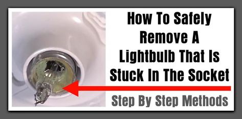 Best ways to remove a broken lightbulb. Light bulbs are made of glass, and glass breaks. Broken light bulbs are difficult to deal with and can actually be incredibly dangerous as well. Removing them from the socket is actually easy enough if you know the safe ways to do so, and it doesn’t tend to … How To Safely Remove A Broken Light Bulb That Is Stuck In The Socket – Step By Step Read More » Broken Lightbulb, Oven Hood, Samsung Washing Machine, Refrigerator Lg, Samsung Refrigerator, Front Loading Washing Machine, Can Lights, Screw It, Home Maintenance