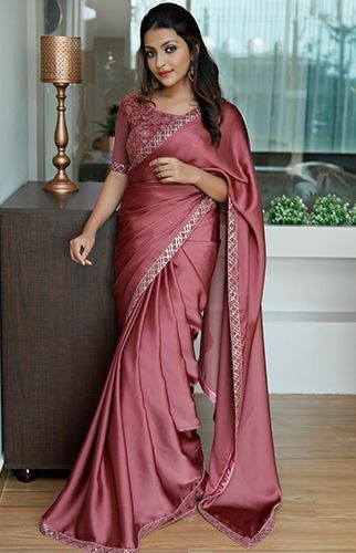 Satin Saree Party Wear, Dressing Design Ideas, Dressing Design, Sarees For Girls, Saree Wearing Styles, Girls Party Wear, Fancy Sarees Party Wear, Indian Saree Blouses Designs, Saree Blouse Patterns