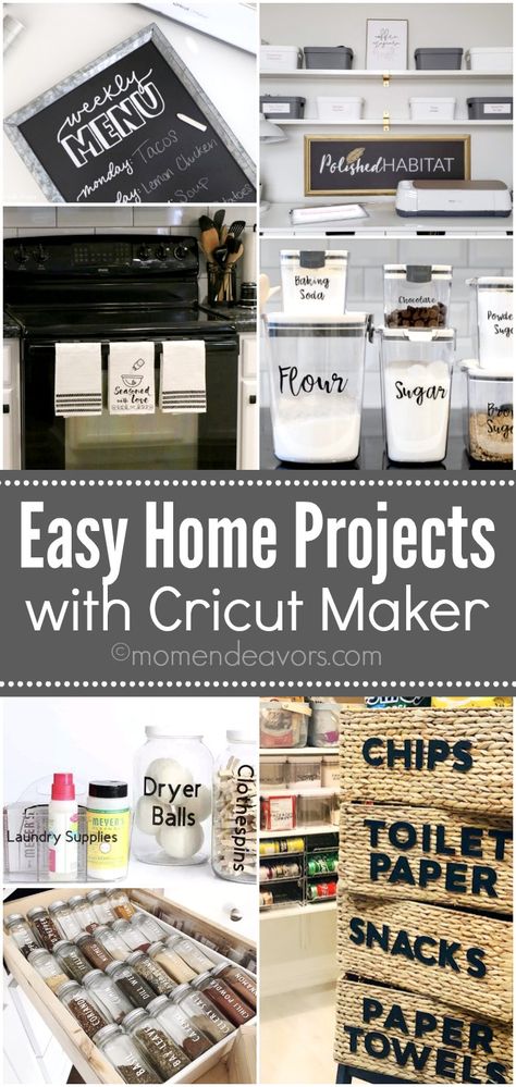 Projects With Cricut Maker, Easy Home Projects, Chalkboard Vinyl, Projets Cricut, Maker Project, Cricut Projects Beginner, Circuit Projects, Cricut Craft Room, Diy Cricut