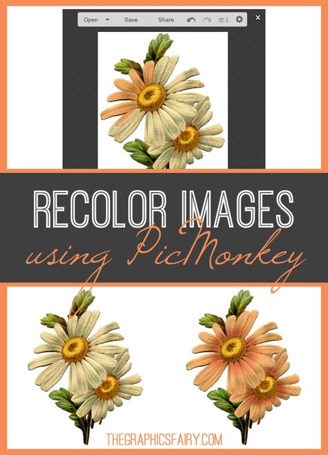 Today, we're going to show you a quick trick you can use to recolor images using PicMonkey. Have you had an image where the color was just not right? Picmonkey Tutorial, The Graphics Fairy, Graphics Fairy, Diy Craft Tutorials, Something To Remember, Blogging Advice, Vintage Journal, Mixed Media Projects, Craft Tutorials