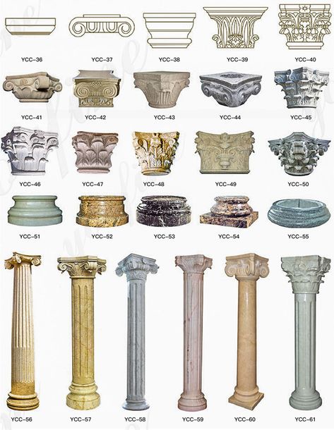 High-Quality White Marble Roman Columns Stock at YouFine Marble Pillar, Western Sculpture, Ionic Column, Earth Drawings, Doric Column, Marble Carving, Pillar Design, Corinthian Column, Marble Columns