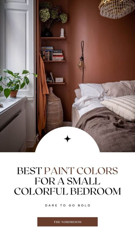 Color Schemes For The Bedroom, Fun Bedroom Colors, Small Room Paint Colors, Guest Room Paint Color Ideas, Small Bedroom Colors, Paint Color Bedroom, Color Drenching Bedroom, Small Bedroom Paint, Small Room Paint Color