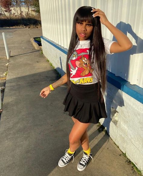 Skirt Outfits Black Women Sneakers, Cute Birthday Outfits Black Women, Black Women Sneakers, Birthday Outfits Black Women, Skirt Outfits Black Women, Birthday Outfits Black, Summer Drip, Outfits Black Women, Sneaker Outfits