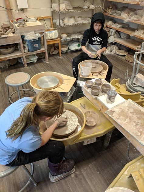 Pottery Studio — The Stonington Community Center Community Pottery Studio, Pottery Classroom, Pottery Studio Aesthetic, Workshop Pottery, Pottery Shed, Pottery Training, Pottery Business, Houses Exterior, Bowling Green State University