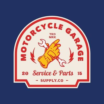 Vintage Motorcycle Garage Logo Badge Hand made Vector Illustration 5145158 Vector Art at Vecteezy Speed Shop Logo Vintage, Vintage Auto Shop Logo, Vintage Logos Ideas, Vintage Mechanic Logo, Retro Construction Logo, Retro Merch Design, Rugged Logo Design, Badge Graphic Design, Retro Logo Ideas