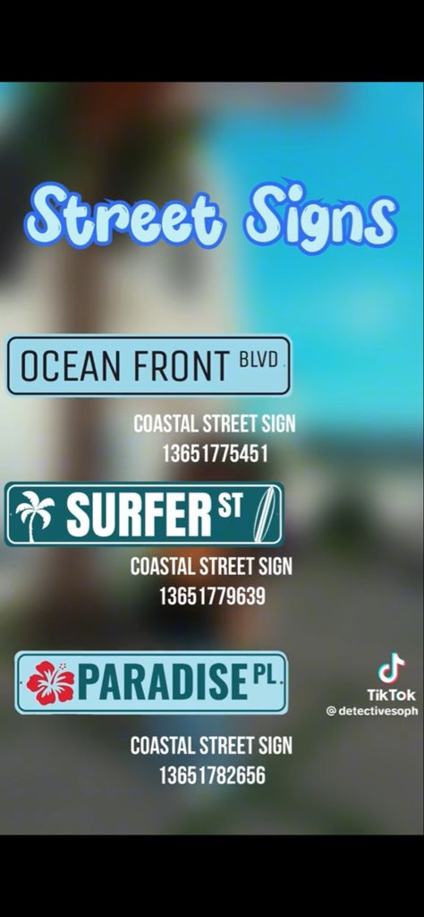 Bloxburg Welcome To Town Decals, Drive Thru Sign Bloxburg, Preppy Beach House Bloxburg, Town Ideas Bloxburg Layout, Club Roblox Image Id Codes Beach, Beach House Codes Bloxburg, Bloxburg Coastal Sign Decals, Bloxburg Coastal House Decal Codes, Bloxburg Hawaii House