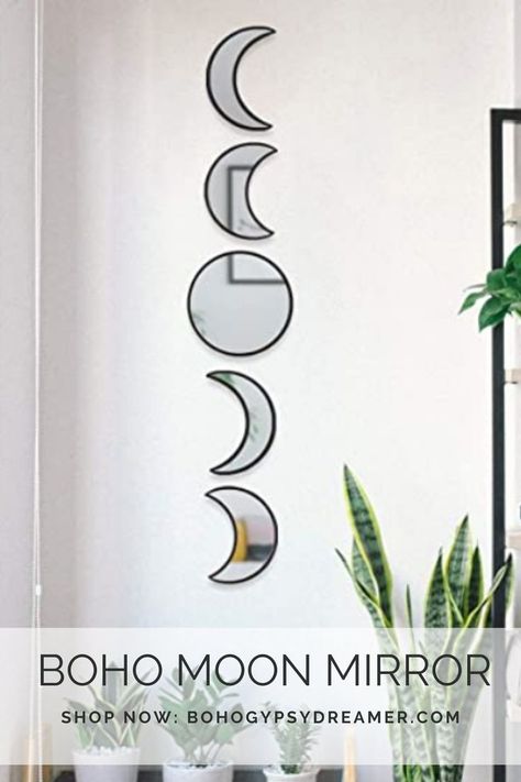 Moon Mirror, Boho Moon, Mirror Shop, She Shed, Mirror Set, Moon Phases, The Mirror, The Gift, Room Inspo