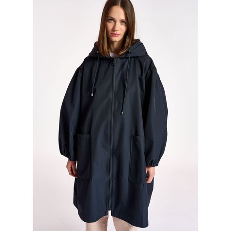 * Water repellent oversized raincoat * Navy * Drawstring waist and hood * Zip front fastening * Front patch pockets * 100% polyester; lining Oversized Raincoat, Shop Womens, Outfit Idea, Midnight Blue, Repellent, Water Repellent, Drawstring Waist, Midi Dress, Women Wear