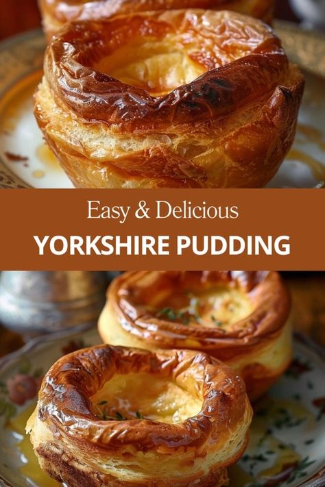 Yorkshire pudding Roast Beef And Gravy, Easy Yorkshire Pudding Recipe, Beef And Gravy, How To Make Yorkshire Pudding, English Recipes, Popover Recipe, Yorkshire Pudding Recipes, Yorkshire Puddings, British Recipes