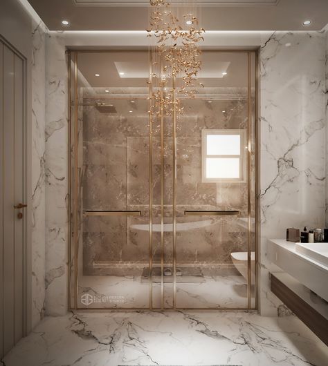 LUXURY BATHROOM DESIGN on Behance Washroom Tiles Design, Toilet Design Modern, Rich Bathroom, Luxury Bathroom Master Baths, Modern Luxury Bathroom, Drawing Room Decor, Washroom Decor, Washroom Design, Toilet Design