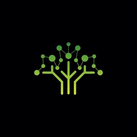 Data Logo Design Inspiration, Tech Logo Design Inspiration, Tech Logo Ideas, Tree Logo Ideas, Digital Marketing Logo Design, Roots Logo, Data Logo, Tech Brand, Marketing Logo Design