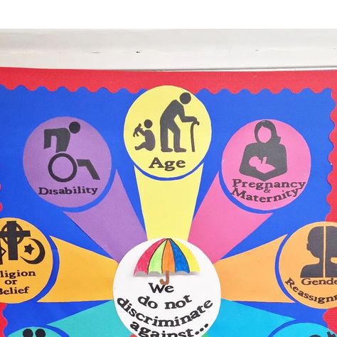 Equality School Display, Primary School Values Display, Protected Characteristics Display, Creative Display Boards For School, Diversity Display, Entrance Display, Nurture Group, Display Boards For School, School Board Decoration