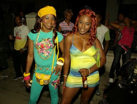 Dancehall, Jamaica | f: Kwesi Abbensetts Dancehall Outfits Party, Dancehall Queen Outfit, 90s Dancehall Outfits, Dancehall Aesthetic, Dancehall Fashion, 90s Dancehall, Dancehall Outfits, Dancehall Party, Dancehall Queen