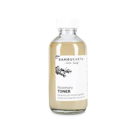 Bambu Earth Rosemary Toner with Witch Hazel - Alcohol-Free Toner with Organic Ingredients for Balancing pH Level - Facial Toner for Women That Helps Tone The Skin https://amzn.to/46wdrOd Witch Hazel Toner, Natural Toner, Alcohol Free Toner, Healthy Glowing Skin, Toner For Face, Vegan Skincare, Witch Hazel, Facial Toner, Floral Notes