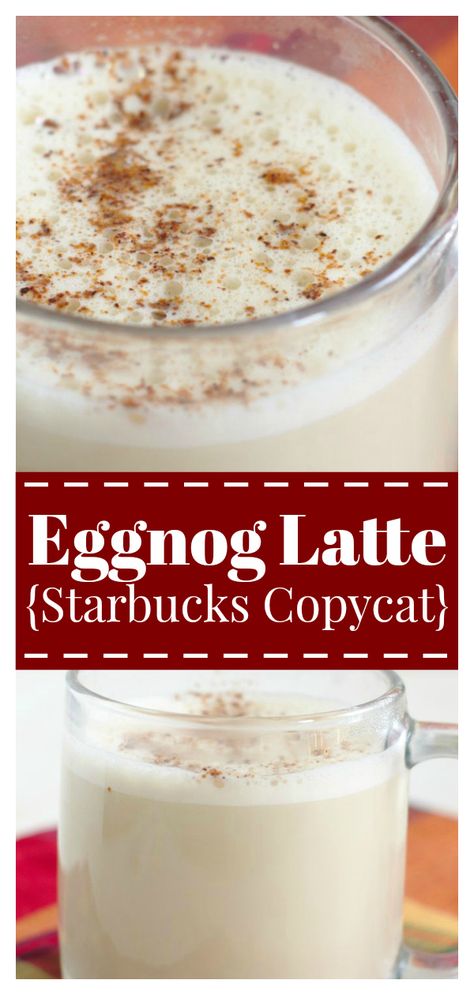 Eggnog Latte Recipe, Eggnog Coffee, Holiday Starbucks, Spiced Eggnog, Eggnog Latte, Vegan Eggnog, Nespresso Recipes, Copycat Starbucks Recipes, Eggnog Recipe