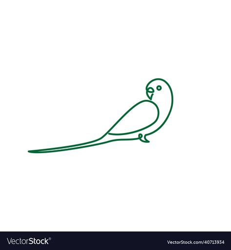 Small Parakeet Tattoo, Parrot Tattoo Small Simple, Budgie Tattoo Simple, Conure Tattoo, Budgie Tattoo, Parakeet Tattoo, Origami Parrot, Parrot Tattoo, Green Parakeet