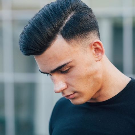 By the age of 35 two-thirds of American men will experience some degree of appreciable hair loss.⁠ ⁠ We're here to help.⁠ ⁠ Click the link in bio to get your bottle of our Activating Serum now.⁠ ⁠ 📸 by @envybarbers⁠ ⁠ ⁠ #ShedShameNotHair #collectivelaboratories #vegan #sulfatefree #parabenfree #crueltyfree #hairserum #hairgrowthoil #haircare #healthyhair #stronghair #linkinbio Haircuts Summer 2023, Low Fade Haircut Men's, Comb Over Fade Haircut, White Boy Haircuts, Short Pompadour, Good Haircut, Comb Over Fade, Pompadour Haircut, Pompadour Men