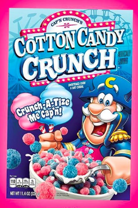 Cotton Candy Cap’n Crunch Is Reportedly Coming, So Make Some Room in Your Pantry Captain Crunch Cereal, Cap'n Crunch, Cereal Flavors, Best Cereal, Cereal Brands, Capn Crunch, Oat Cereal, Cotton Candy Flavoring, Crunch Cereal