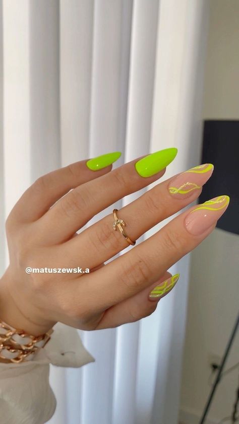 Summer Nails Colors Designs, Pastel Nails Designs, Beauty Hacks Nails, Diva Nails, Oval Nails, Neon Nails, Minimalist Nails, April 26, Pretty Acrylic Nails