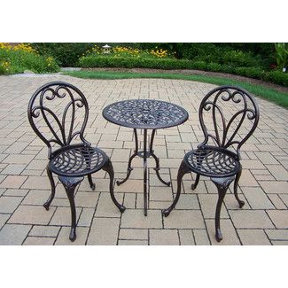 Bistro Decor, Metal Outdoor Chairs, Bistro Table Set, Pumpkin Wallpaper, 3 Piece Bistro Set, Bistro Furniture, Outdoor Bistro, Garden Inspo, Outdoor Patio Set