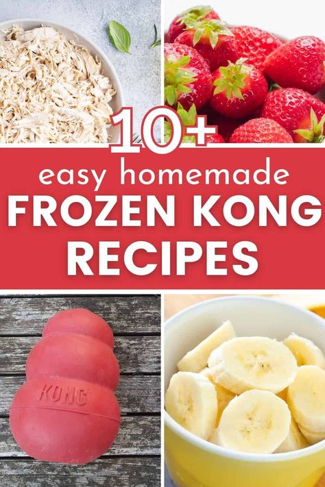 Kong Filling Ideas, Kong Stuffing Recipes, Dog Kong, Frozen Dog Treats Recipes, Kong Treats, Kong Stuffing, Recipes For Dogs, Frozen Dog Treats Homemade, Kong Recipes