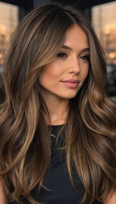 Ombre Hair On Brown Hair, Olive Skin Brunette Hair, Autum Hair Ideas, Medium Length Brown Hair Styles, Long Haircuts For Women In Their 30s, Balayage Hair Tan Skin, Subtle Multi Dimensional Hair Color, Lowlights For Medium Brown Hair, Short Pieces Of Hair Around Face