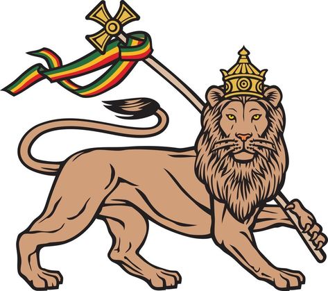 The Lion of Judah - Rastafarian Reggae Symbol Reggae Tattoo Ideas, Rastafarian Symbols, Lion Of Judah Tattoo, Plan Tattoo, Rasta Tattoo, Bob Marley Lion, Rastafari Art, Marley Coffee, Rottweiler Tattoo