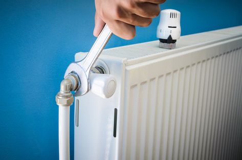 Find out how radiators work. Everything you need to know about how radiator systems use heat transfer, natural air circulation, steam, and hot water. Steam Radiators, Hydronic Heating Systems, Bathroom Radiators, Plumbing Emergency, Central Heating System, Diagram Design, Fancy Houses, Light Beam, Wet Rooms