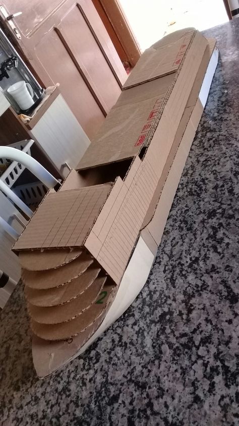 Cardboard Box Boats, Cardboard Ship, Ship Model Diy, Model Boats Building, Carnival Vista, Wooden Model Boats, Boat Crafts, Model Ship Building, Wooden Ship Models