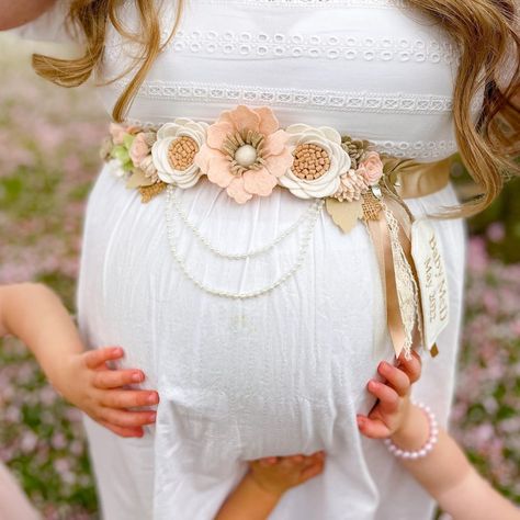 ᴊᴀᴅᴇ🤍 on Instagram: “Truly blessed🤍 Bump sash from @stitched_by_sisters_uk 🌸use JADE10 at checkout . . . . #pregnancyshoot #bumpshoot #pregnant #pregnancy…” Boho Chic Maternity Sash, Mother To Be Flower Sash, Maternity Corsage Belt, Sage Green Ivory Tan And Dusty Blue Maternity Belly Sash, Rose Babyshower Sash, Baby Shower Sash Princess, Pink And White Gold Baby Shower Sash, Woodland Baby Shower Sash For Mom, Cow Print Maternity Sash