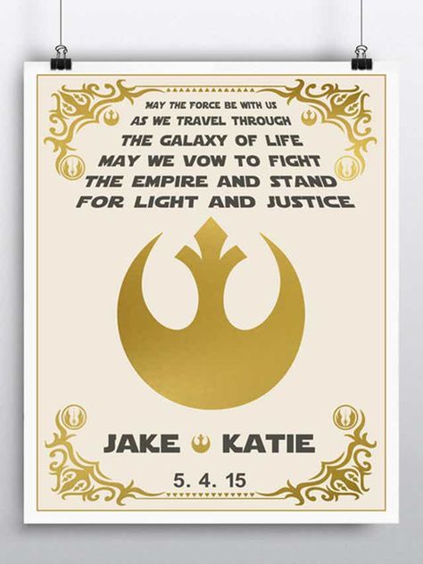 Star Wars Wedding Ideas Jedi Wedding, Star Wars Wedding Invitations, Galactic Wedding, Star Wars Guest Book, Star Wars Wedding Ideas, Wedding Star Wars, Monochromatic Flowers, Star Wars Wedding Theme, Star Wars Invitations