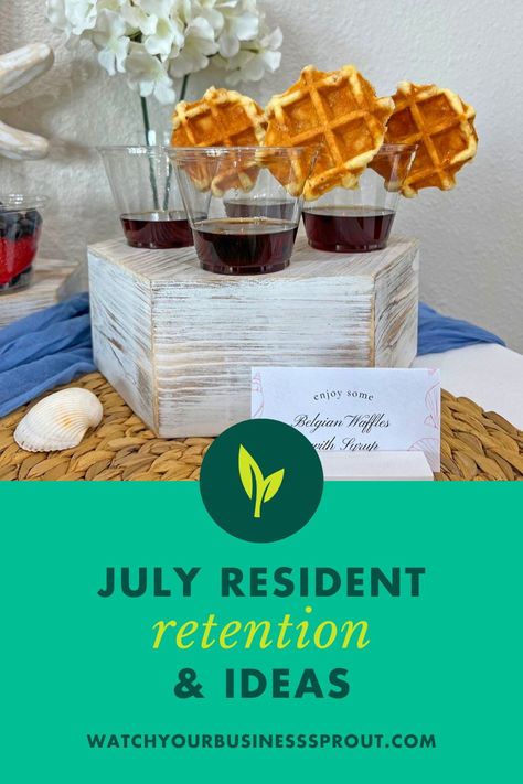 July resident retention doesn't have to be a struggle with these resident events July from Sprout Marketing. See our sizzling July apartment events and more here. Tenant Appreciation Events, July Resident Events, July Resident Event Ideas, Apartment Events For Residents, Marketing Ideas For Apartments, Resident Retention Ideas Apartments, Resident Event Ideas, Resident Events Ideas Apartments, Senior Living Marketing