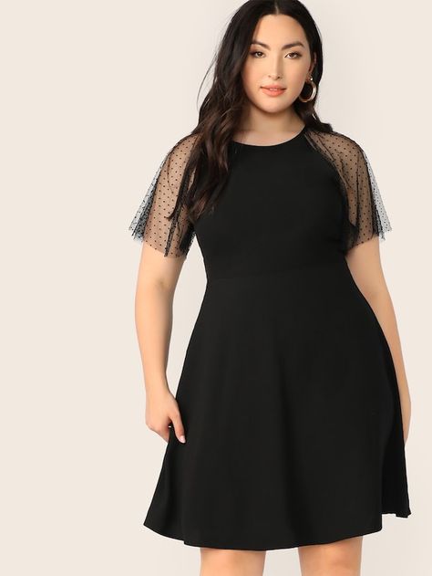 Flounce Sleeve Dress, Plus Size Fall Fashion, Wedding Dresses Plus Size, Plus Size Fashion For Women, Flounce Sleeve, Necklines For Dresses, Long Black Dress, Dress Zipper, Neck Lace