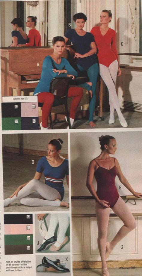 1980s Exercise Outfit, 1980s Fitness Fashion, Vintage Aerobics, 80s Workout Outfit, Spandau Ballet 80s, 80s Workout Clothes, Frilly Knickers, Colored Tights Outfit, Cute Workout Outfits