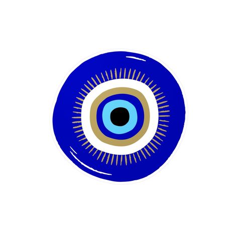 Evil Eye Icon, Evil Eye Sticker, Greek Vibes, White Evil Eye, Ladybug Rocks, Greek Eye, Evil Eye Art, Eye Stickers, Eye Eye