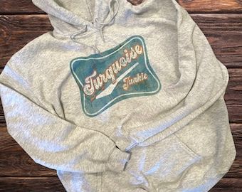 WESTERN SMALL BUSINESS WOMENS APPAREL/CLOTHING TURQUOISE JUNKIE HOODIE Punchy Hoodies, Country Hoodies Womens, Cute Western Hoodies, Western Hoodies For Women, Cute Country Clothes, Hoodies Western, Western Punchy Outfits, Country Casual Outfits, Country Hoodies