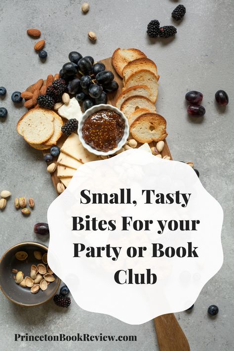 Book Club Treats Desserts, Snack Ideas For Book Club, Book Club Food Easy Recipes, Snacks For Book Club Appetizers, Bookclub Food Ideas, Bridge Club Snacks, Book Club Refreshment Ideas, Book Club Lunch Ideas, Book Club Snacks Easy