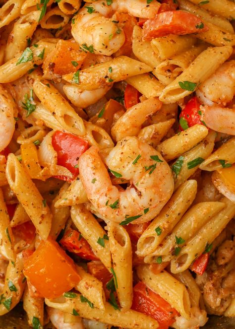 Cajun Chicken And Shrimp Pasta, Shrimp And Chicken Pasta, Cajun Chicken And Shrimp, Cajun Sausage Pasta, Shrimp And Chicken, Jambalaya Pasta, Pasta Shrimp, Cajun Shrimp Pasta, Homemade Cajun Seasoning