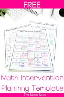 A free guide and planning template for math intervention teachers. This calendar allows for math interventionists to be able to plan their year of instruction at the yearly, monthly and weekly levels. This math intervention planning sheet is going to be so useful for RtI or intervention meetings as well as a planner for yourself! #PlanningSheet #Intervention #Planner #Math #TheMathSpot Small Group Planning Template, Math Interventionist, Math Rti, Projects Science, Intervention Specialist, Planning Sheet, Math Coach, Math Fluency, Lesson Plan Template