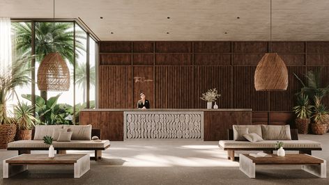 Tropical Resort Design, Lobby Reception Design, Resort Hotel Design, Resort Interior Design, Hotel Bali, Tropical Interior Design, Resort Interior, Hotel Lobby Design, Spa Interior Design