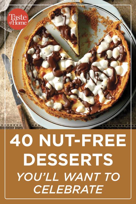 40 Nut-Free Desserts You'll Want to Celebrate Tree Nut Free Desserts, Nut Free Candy, Pie And Ice Cream, Peanut Free Desserts, Nut Free Cookies, Nut Free Desserts, Easy Indian Dessert Recipes, Nut Dessert, Finger Desserts