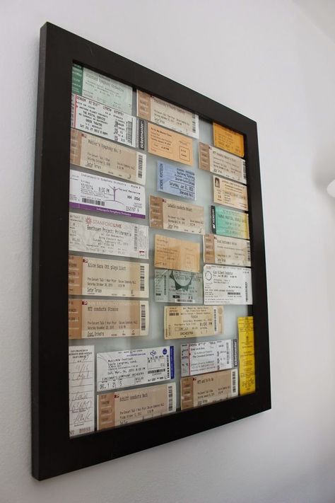 Concert Ticket Display, Ticket Display, Concert Ticket Gift, Military Shadow Box, Baby Shadow Box, Diy Shadow Box, Concert Ticket, Flower Shadow Box, Travel Keepsakes