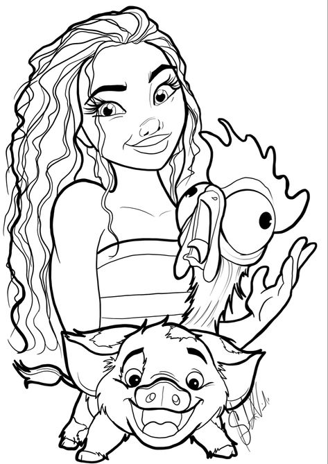 Moana Colouring Pages, Coloring Pages Disney Princesses, Free Coloring Pages Printables Disney, Moana Drawing Ideas, Colouring Pages Disney, Moana Outline, Colouring Disney, Coloring Pages For Kids Disney, Moana Coloring Sheets