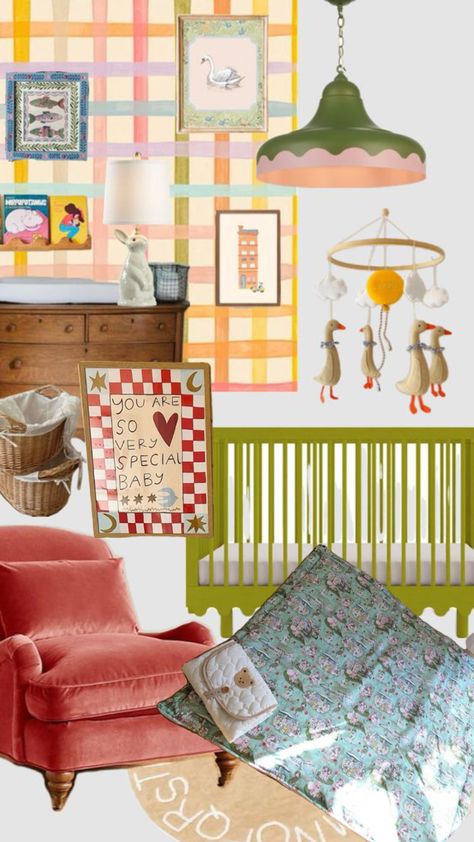 #nursery Anthropologie Baby Nursery, Pink Orange Nursery, Italian Theme Nursery, Colourful Gender Neutral Nursery, Nursery Rhyme Themed Nursery, Yellow Vintage Nursery, Eclectic Girl Nursery, Eclectic Nursery Gender Neutral, Girl Nursery Ideas Colorful