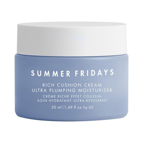 Rich Cushion Cream Ultra Plumping Moisturizer - Summer Fridays | Sephora Oily Skincare, Sephora Skin Care, Skin Care Items, Oily Skin Care, First Aid Beauty, Summer Fridays, Body Soap, Oil Control Products, Skin Type