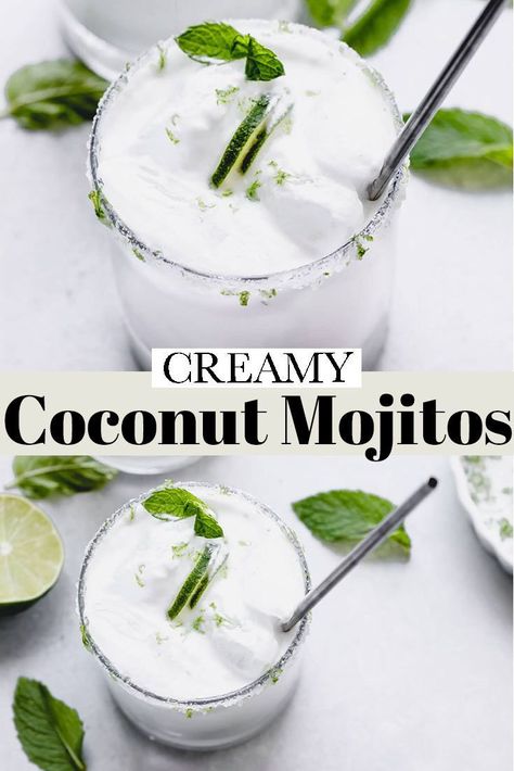 Coconut Mojito Recipe, Tequila Mojito, Tropical Cocktail Recipes, Easy Mojito Recipe, Vodka Mojito, Mojito Recipe Classic, Mojito Ingredients, Coconut Mojito, Cream Of Coconut