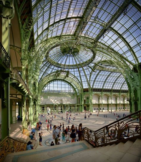 Art Deco Parisian, Museum Architecture Exterior, Steam Punk Architecture, Arcade Architecture, Glass Exhibition, Grand Architecture, Grand Palais Paris, Bloc Party, Grand Palace