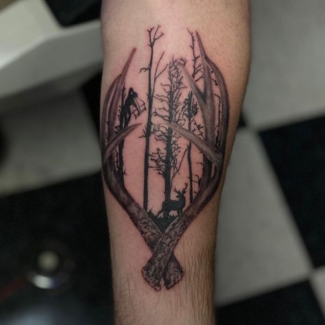 Deer Antler Tattoos, Bow Hunting Tattoos, Deer Antler Tattoo, Buck Tattoo, Antler Tattoos, Antler Tattoo, Deer Skull Tattoos, Deer Tattoo Designs, Arm Tattoos Drawing