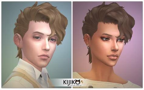 Sims 4 Kids Hair, Short Hair Side Part, Sims 4 Hair Male, Side Bangs Hairstyles, Sims 4 Mm Cc, Sims 4 Expansions, Sims 4 Mm, Sims Hair, Best Sims