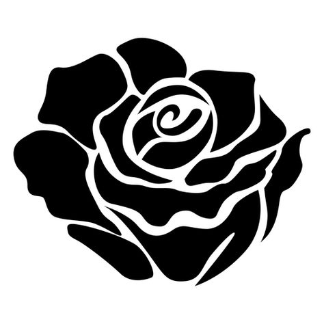 Pola Stensil, Rose Stencil, Flower Png Images, Rosé Png, Flower Icons, Silhouette Stencil, Stencil Patterns, Free Tattoo, 자수 디자인